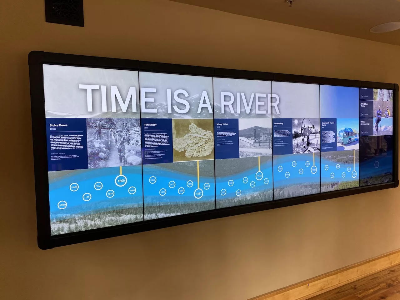 Time is a River interactive display in the Breckenridge Welcome Center