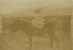 Young girl riding her pony in Breckenridge History Archives photo