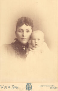 Florence Watson and Collie as a baby.